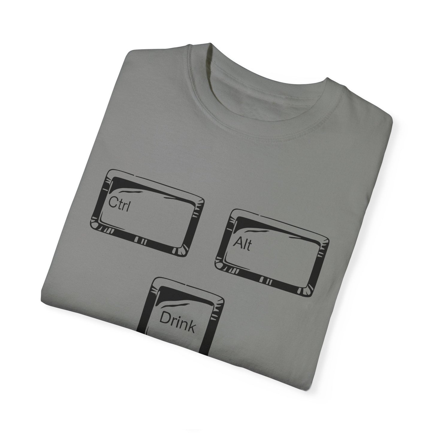 Ctrl-Alt-Drink Shirt – Reboot Your Day with Caffeine & Tech Humor!