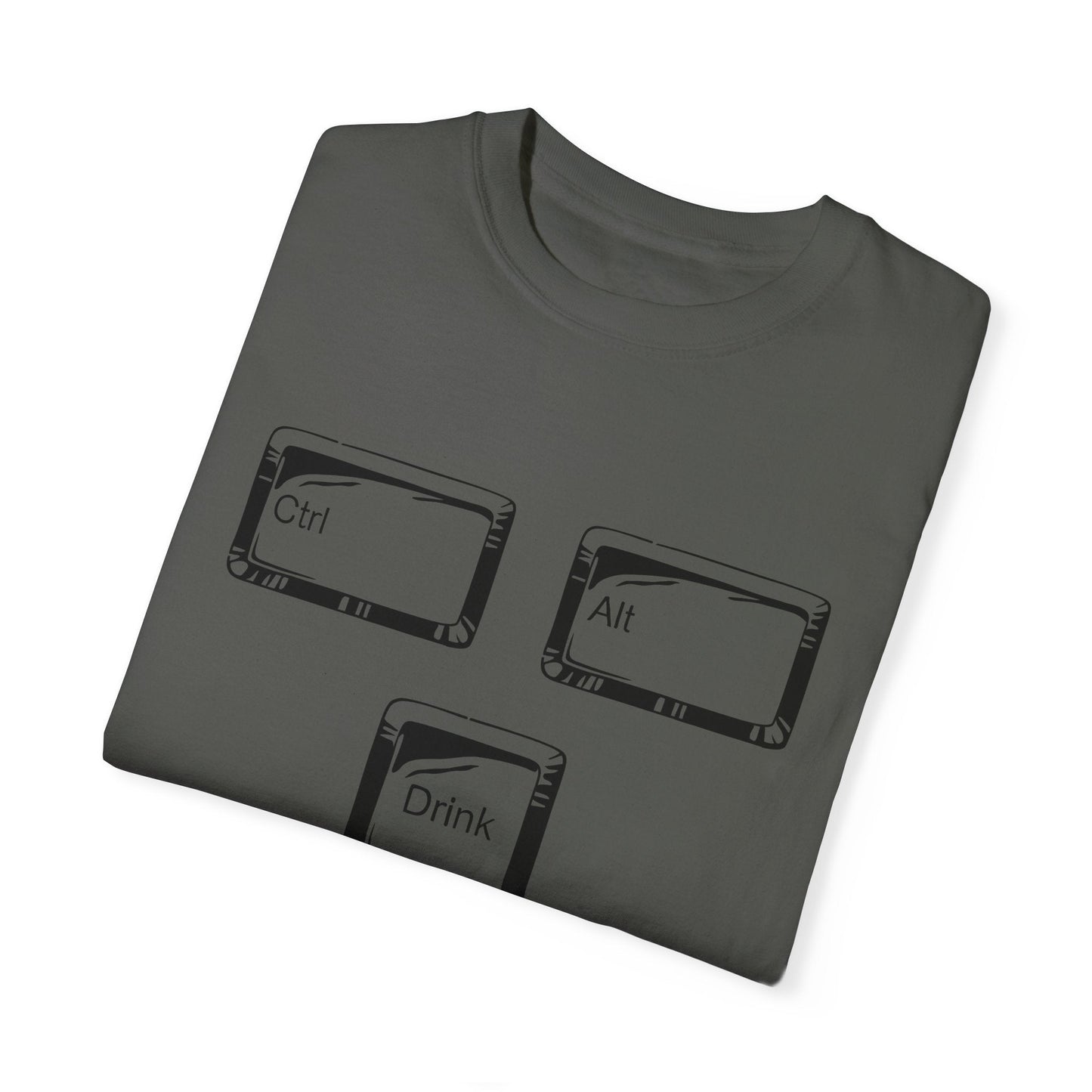 Ctrl-Alt-Drink Shirt – Reboot Your Day with Caffeine & Tech Humor!
