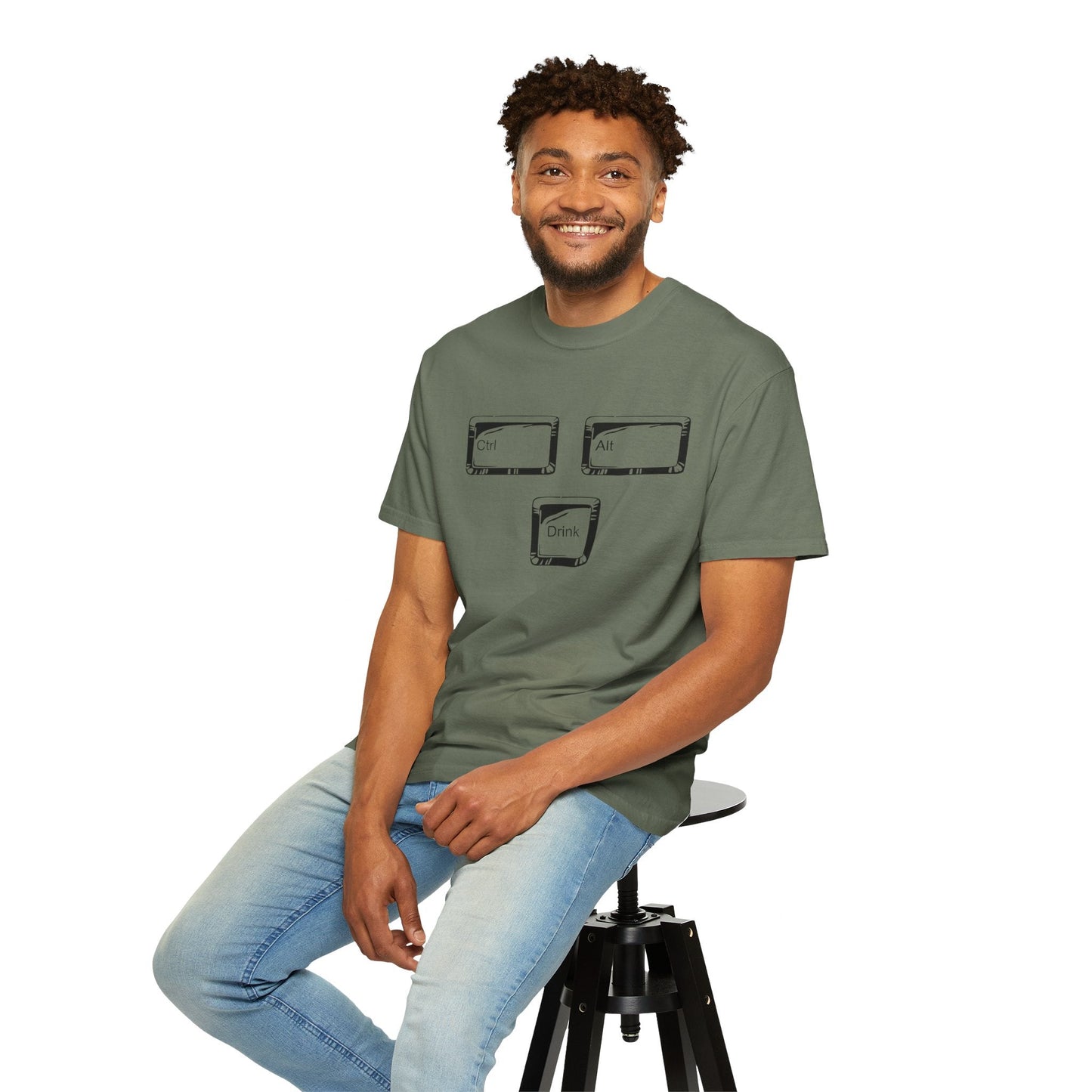 Ctrl-Alt-Drink Shirt – Reboot Your Day with Caffeine & Tech Humor!