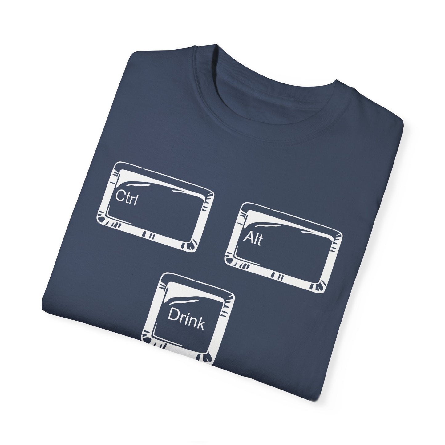 Ctrl-Alt-Drink Shirt – Reboot Your Day with Caffeine & Tech Humor! Light Colors