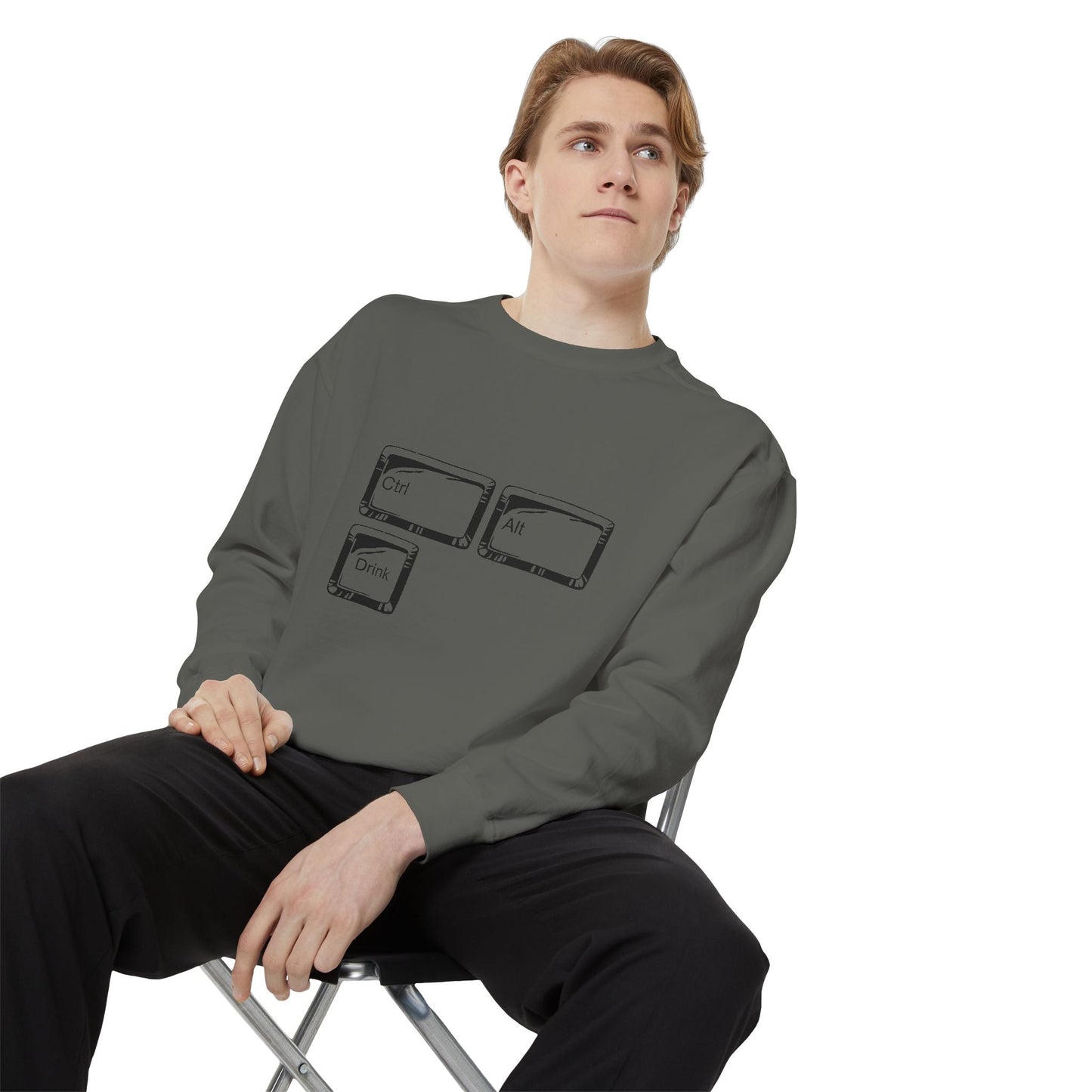 Ctrl Alt Drink Sweatshirt - Tech Enthusiast Gift