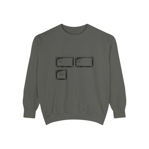 Ctrl Alt Drink Sweatshirt - Tech Enthusiast Gift